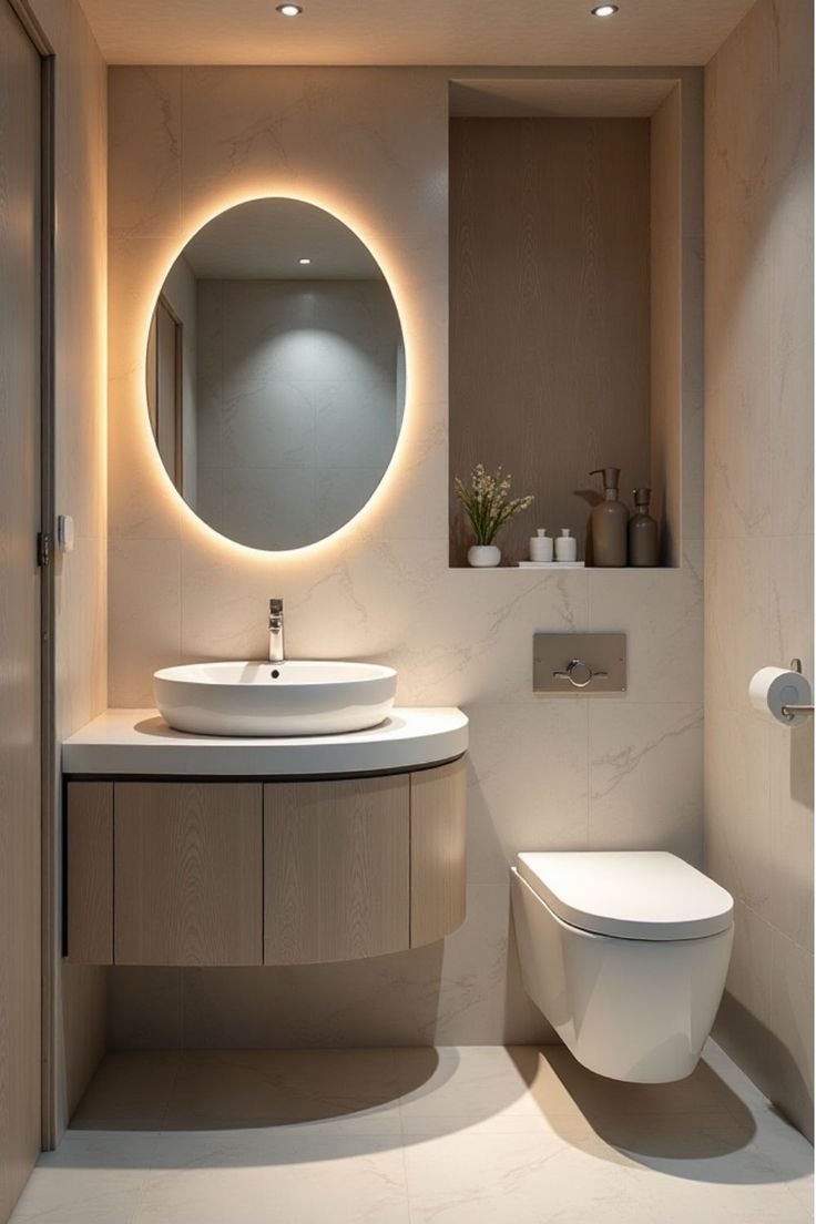 Premium bathroom fittings on display